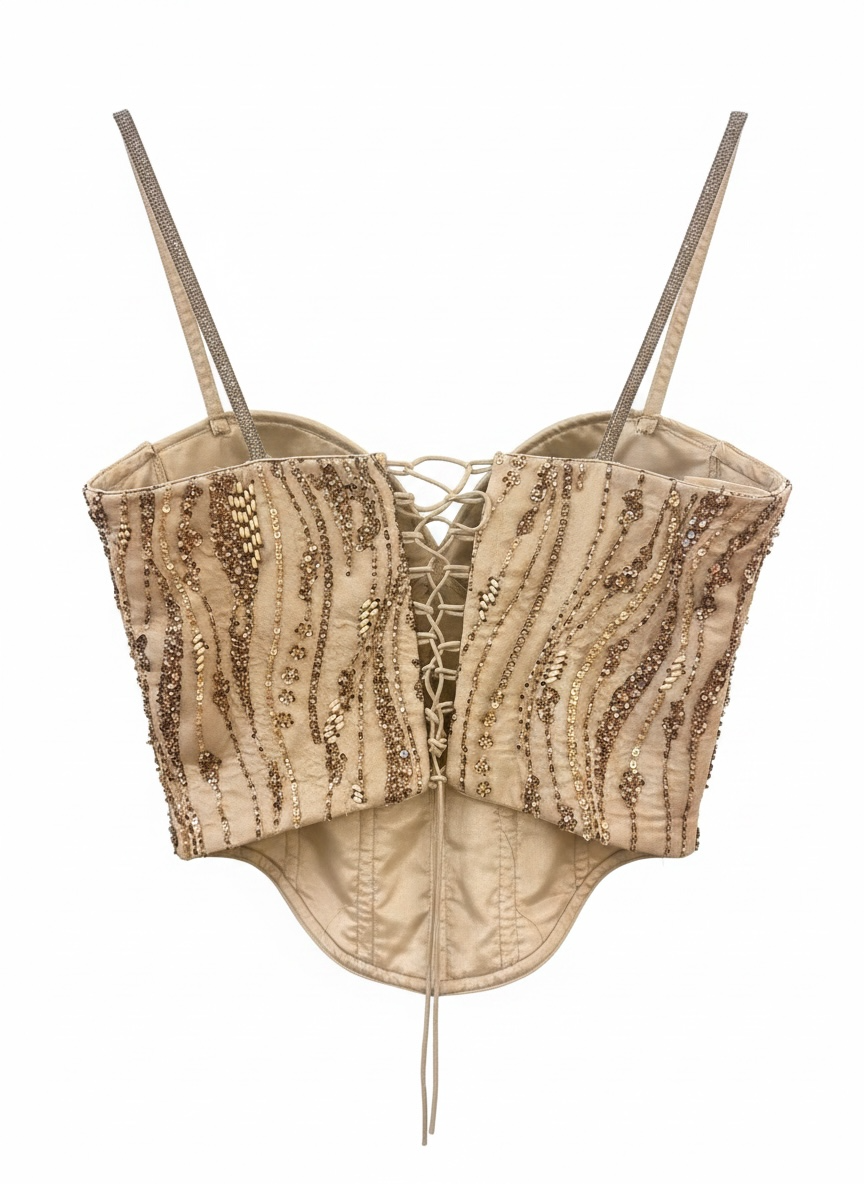 A Beaded Gold Corset