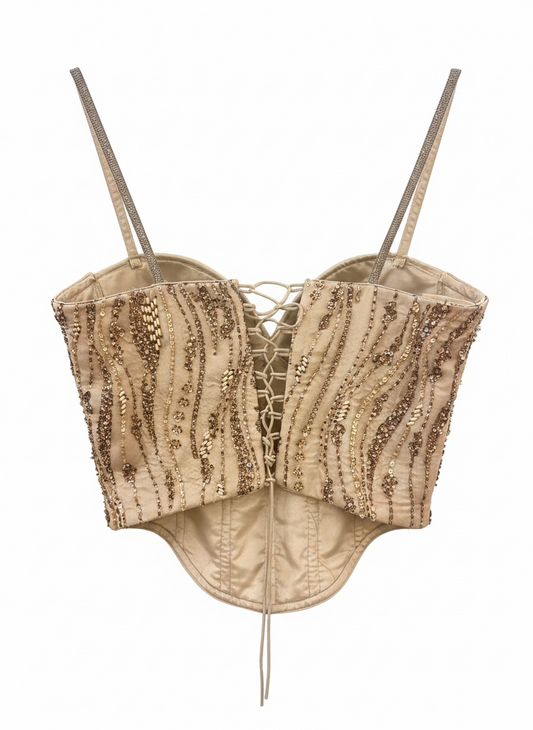 A Beaded Gold Corset