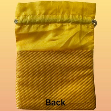 Yellow & Gold Striped Potli Bag