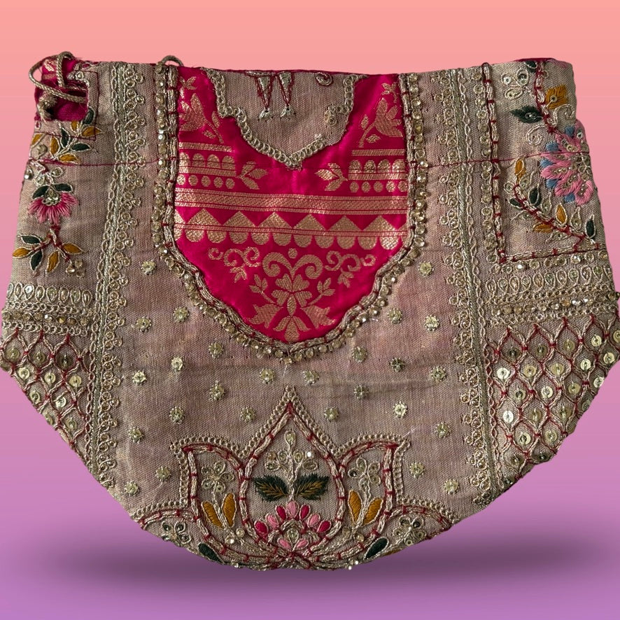 Hot Pink & Mauve Potli Bag
