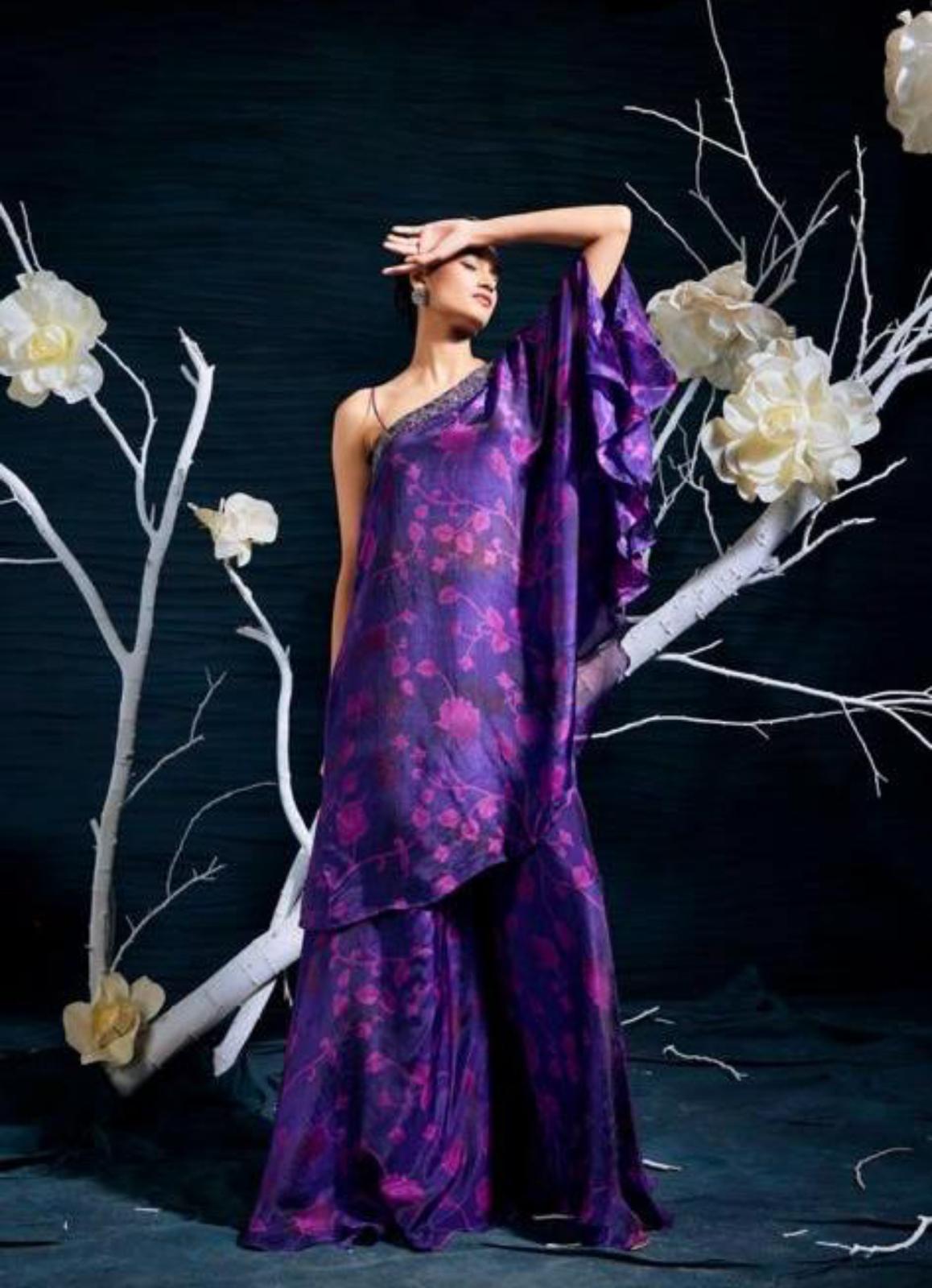 Off the Shoulder 3 Piece Palazzo Set