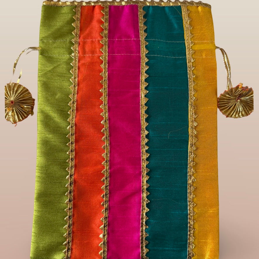 Striped Phulkari Bag