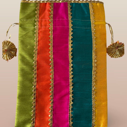 Striped Phulkari Bag