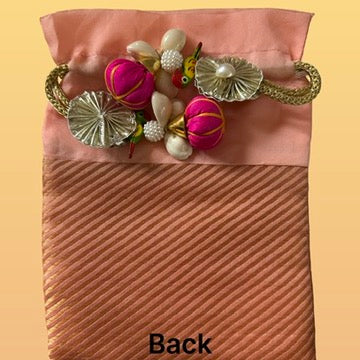 Peach Toned Striped Bag