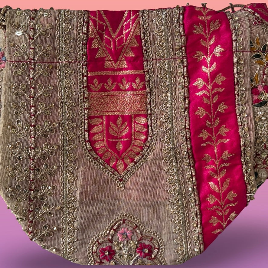 Hot Pink & Mauve Potli Bag