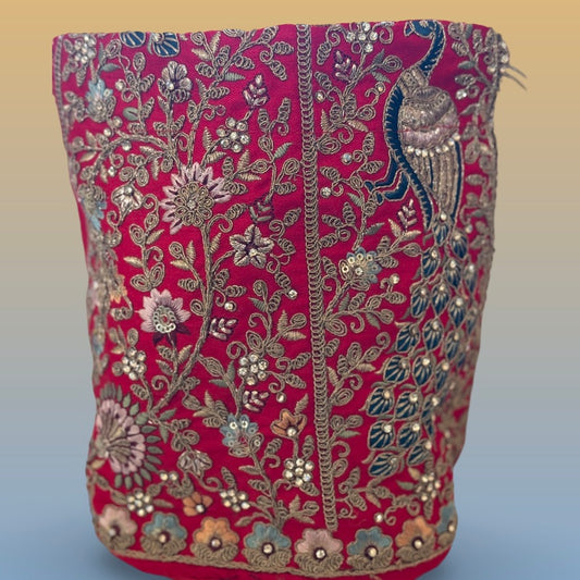 Red Peacock Potli Bag