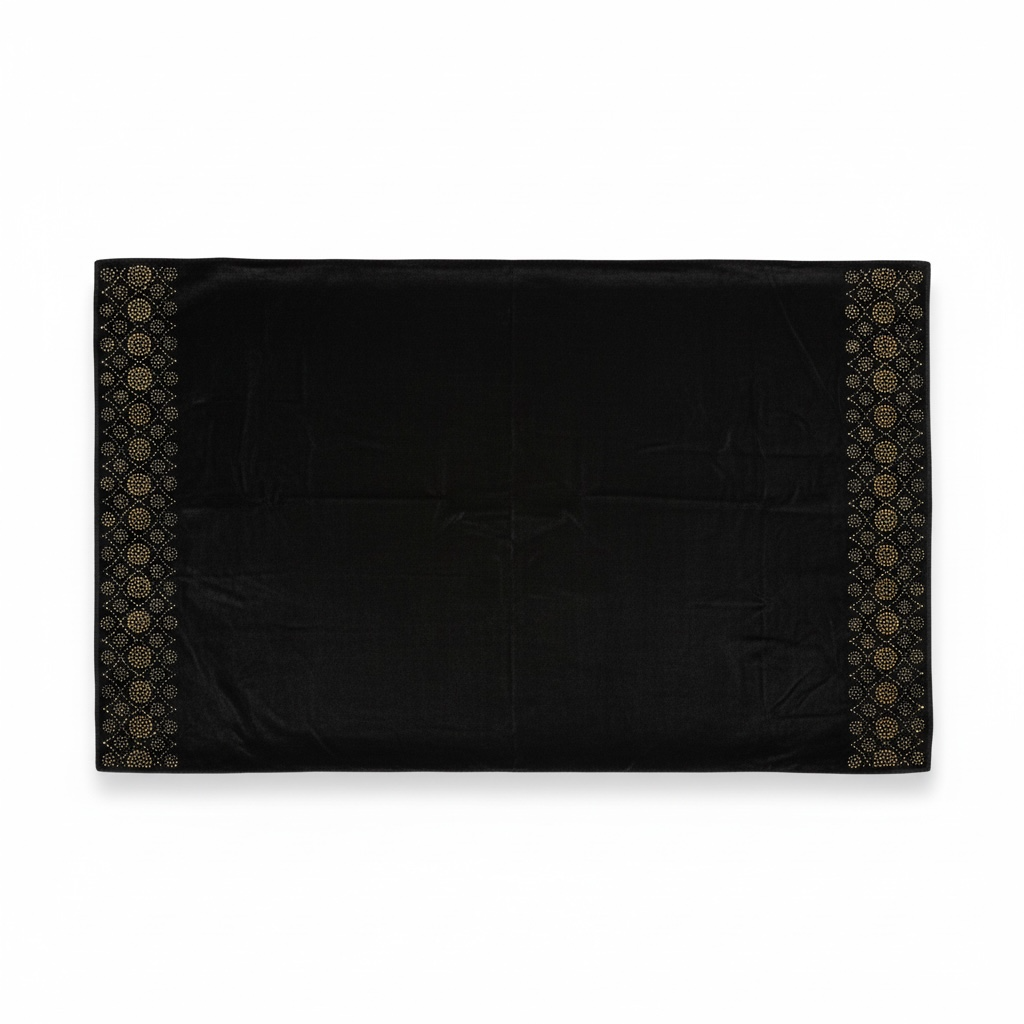 Black Crushed Velvet Shawl