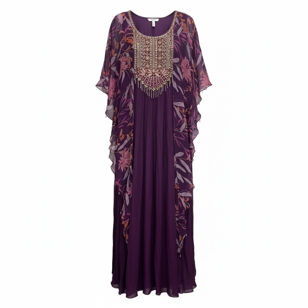 Purple Floral Kaftan