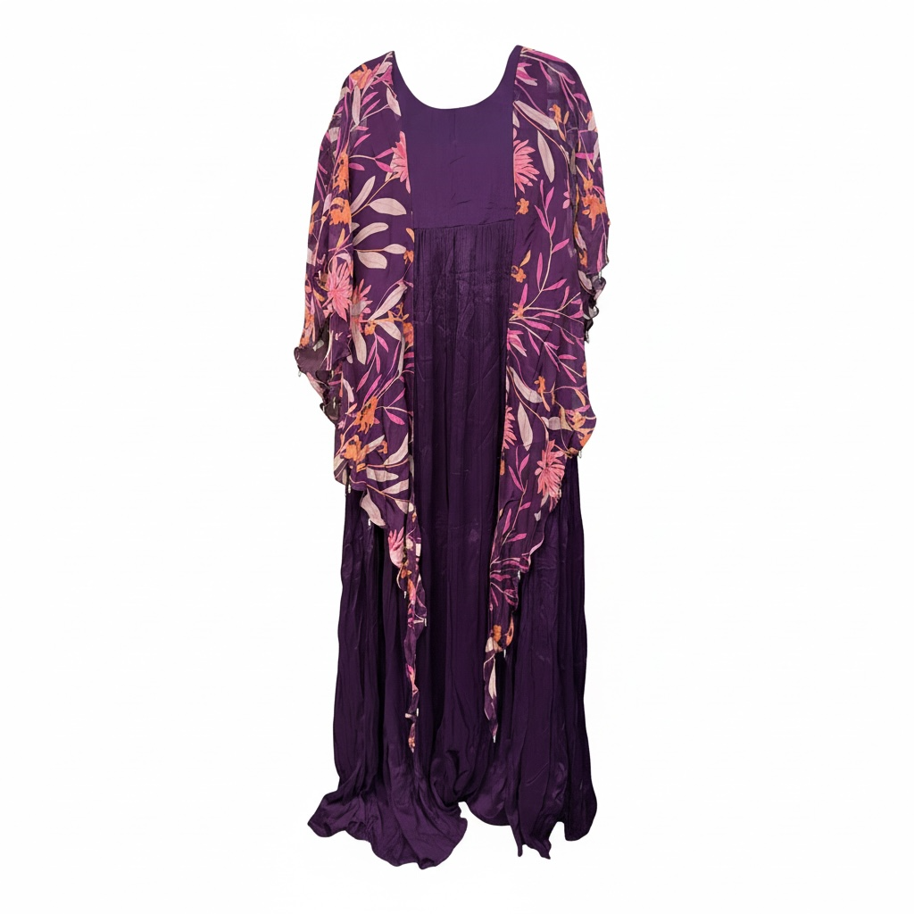 Purple Floral Kaftan
