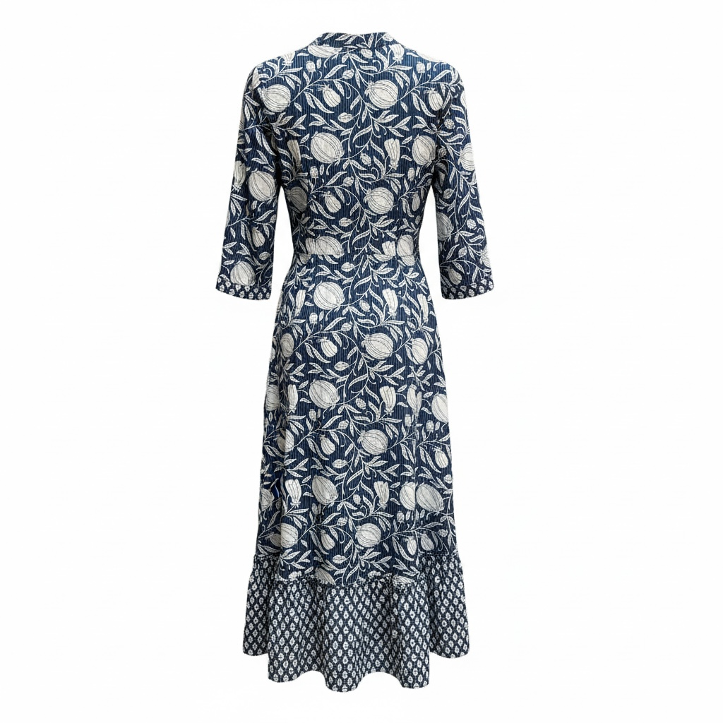 Printed 2 Piece Dress Set with Belt