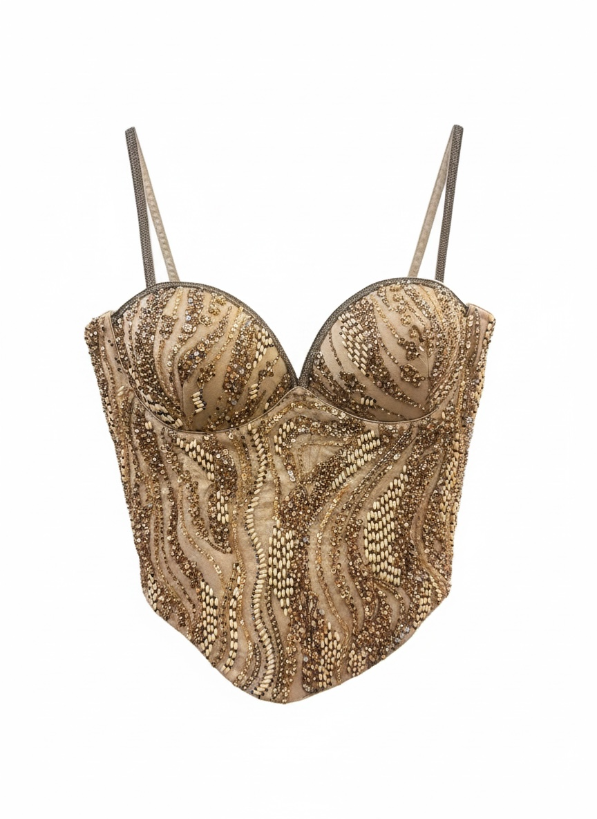 A Beaded Gold Corset